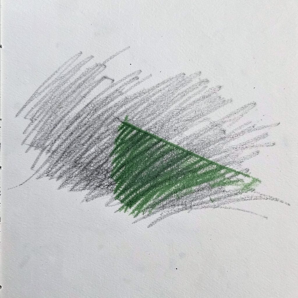 Graphitzeichnung eines Winterkranzes aus Tannenzweigen, rustikale und natürliche Stimmung