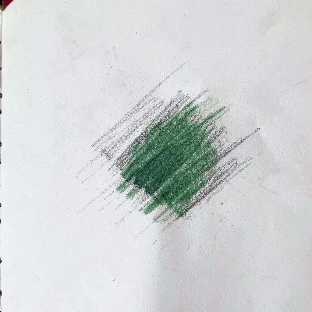 Graphitzeichnung eines gemütlichen Wohnzimmers mit Wanddekoration und Leuchten im Boho-Stil, erdige Farbtöne