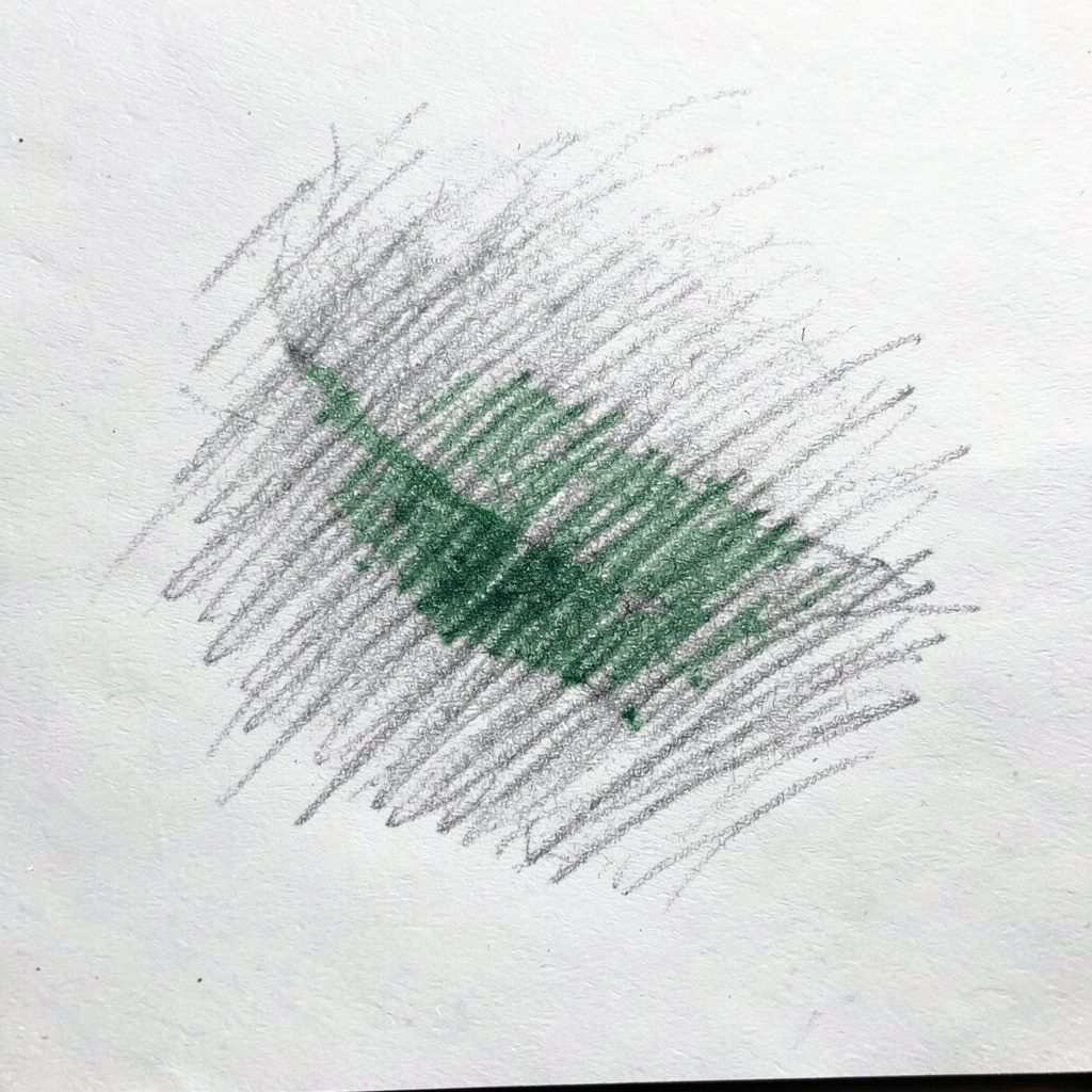 Graphitzeichnung einer weiten nordamerikanischen Landstraße unter sonnigem Himmel, warme Erdtöne